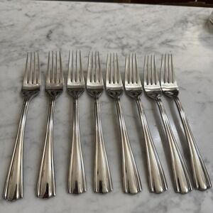 Elana by Hampton Silversmiths 18/10 Stainless Dinner Forks Lot Of 8